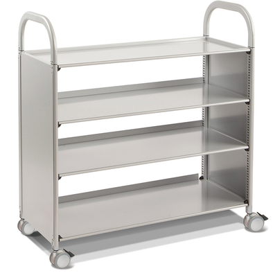 Callero® Grantnells Flat Shelf Unit - 4 Shelves Callero Plus® Flat Shelf Unit with 4 Shelves | School Trolley Storage | www.ee-supplies.co.uk