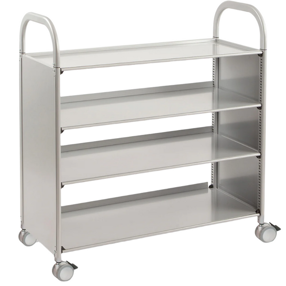 Callero® Grantnells Flat Shelf Unit - 4 Shelves Callero Plus® Flat Shelf Unit with 4 Shelves | School Trolley Storage | www.ee-supplies.co.uk