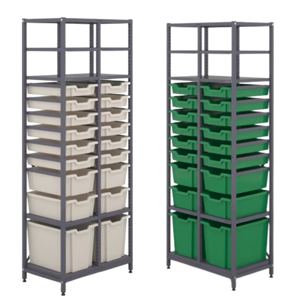 Chemstore Layout Chemstore Tall Double Frame 8 Shelves 2 Jumbo 4 Deep & 12 Shallow Trays ...