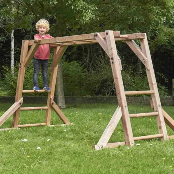 Monkey Bars Outdoor Wooden Play Gym Monkey Bars Cubby Swing Set