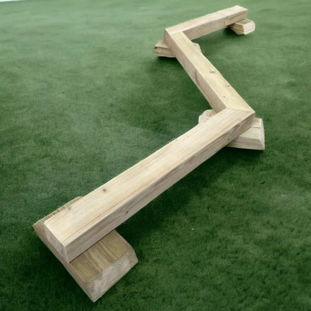 Children's Wooden Outdoor Zig Zag Balance Beam | Educational Equipment ...