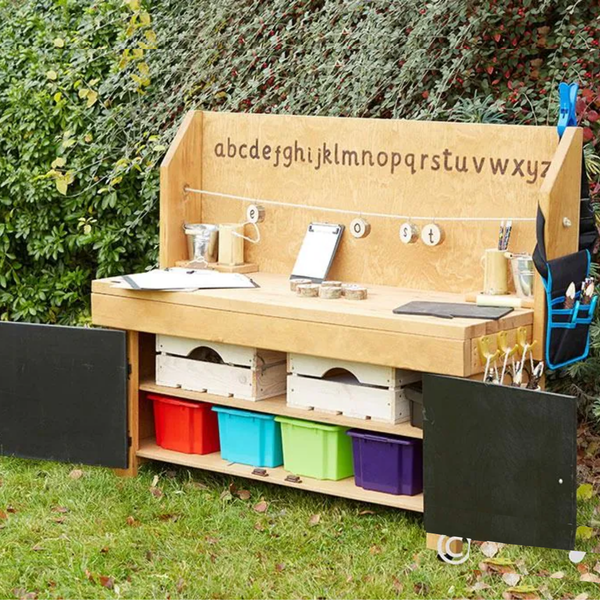 Childrens Outdoor Wooden Literacy Station