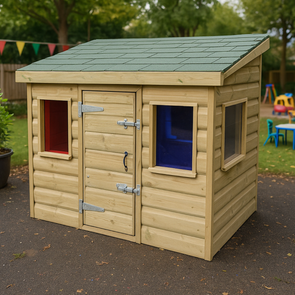 Children’s Outdoor Wooden Pitch Roof Playhouse Childrens Outdoor Wooden Pitch Roof Playhouse | Great Outdoors | www.ee-supplies.co.uk