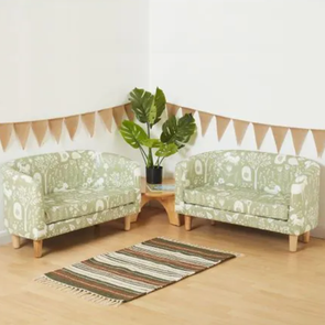 Woodlands Wipeable Vinyl Tub Sofas (2Pk) Childrens Quilted Sofa | Soft Seating | www.ee-supplies.co.uk