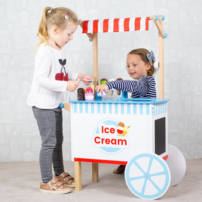 Childrens Role Play Ice Cream Cart Educational Equipment Supplies