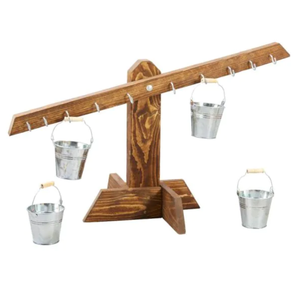 Wooden Counting Scales Classic World Giant Wooden Scales With Buckets | Sand & Water | www.ee-supplies.co.uk