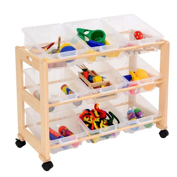 Single Sided Classroom Tidy 9 x Trays Single Sided Classroom Tidy | School tray storage | www.ee-supplies.co.uk