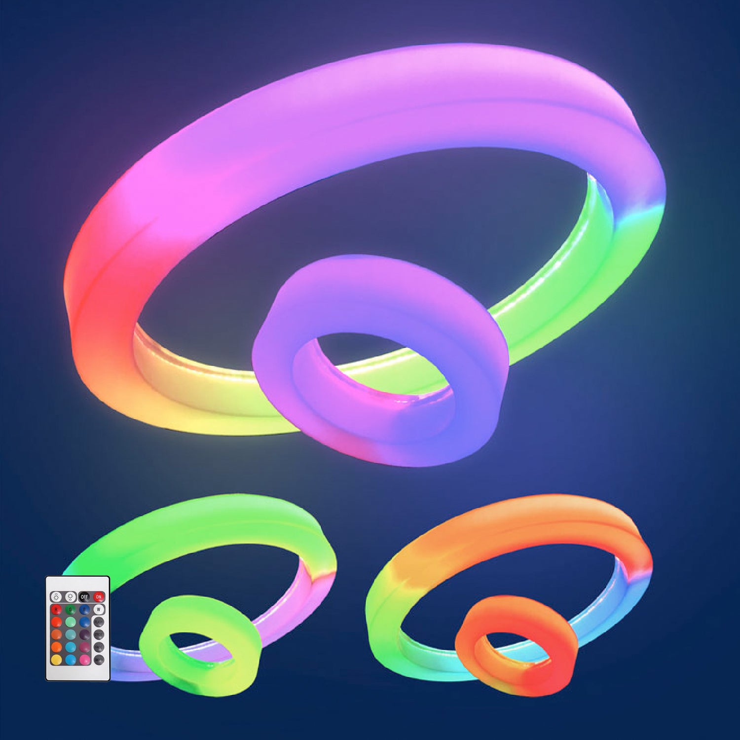 100cm Colour Changing Sensory Ceiling Ring Light & Remote | Educational ...