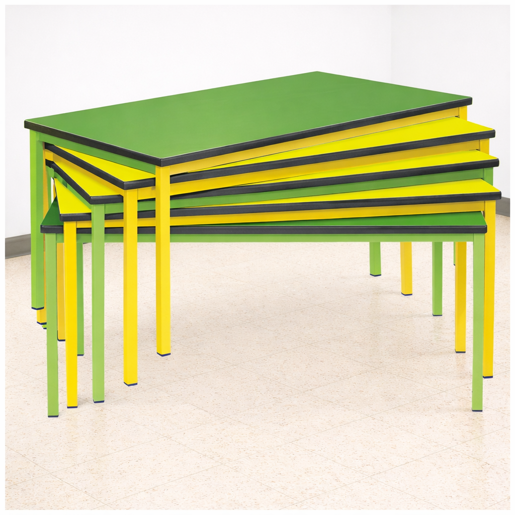 Colour Frame Stacking Fully Welded Tables - Rectangular - Duraform Edge ...