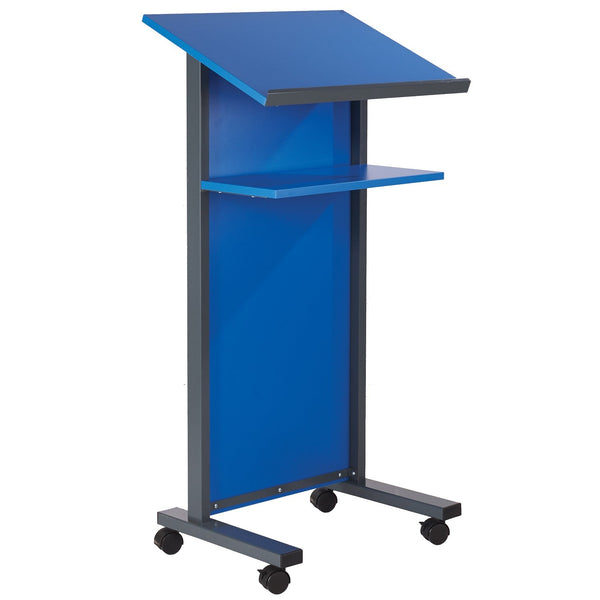 Coloured Panel Front Lectern - Blue