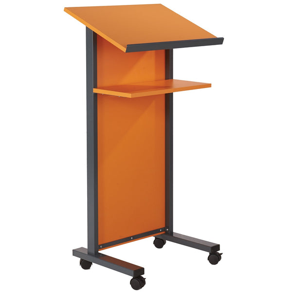 Coloured Panel Front Lectern - Orange