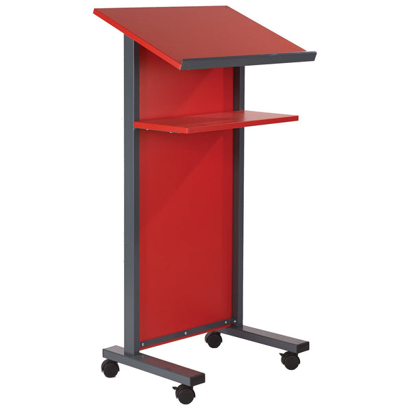 Coloured Panel Front Lectern - Red