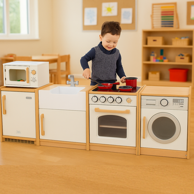 Role-Play Nursery Wooden Country Role Play Kitchen - 5 Piece Role-Play Nursery Wooden Country Role Play Kitchen - 5 Piece | www.ee-supplies.co.uk