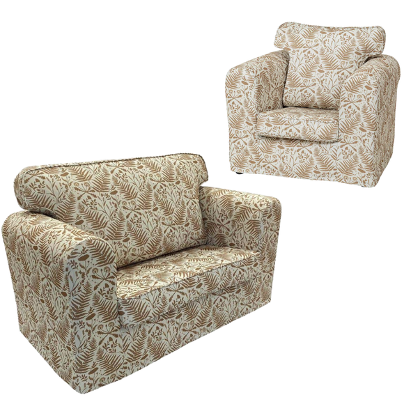 Cream Floral Chair & Sofa Set Cream Floral Chair & Sofa Set | www.ee-supplies.co.uk