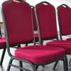 Crown Banqueting Chair - Burgundy - Silver Black Steel Frame Crown Banqueting Chair - Burgundy - Silver Black Steel Frame | www.ee-supplies.co.uk
