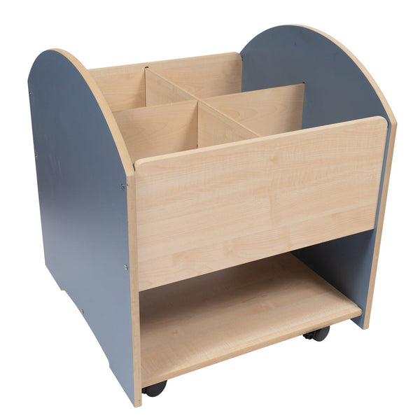 Curved Kinderbox Blue / Maple