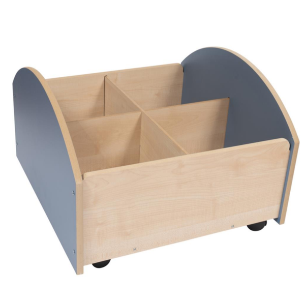 Curved Floor Level Kinderbox Blue / Maple