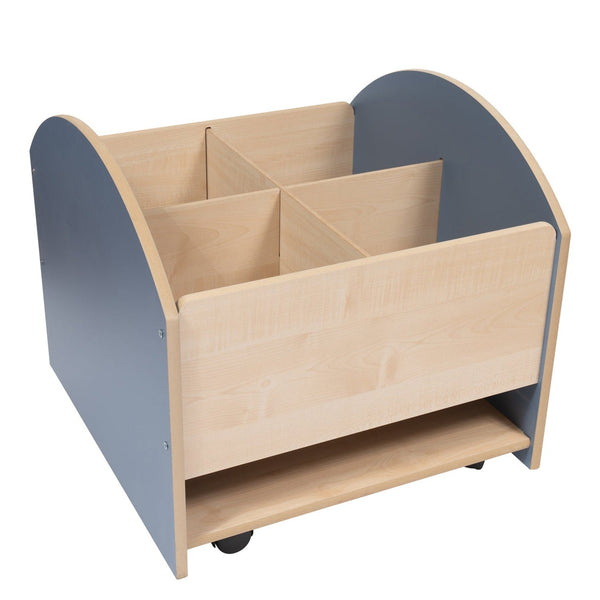 Curved Low Level Kinderbox Blue / Maple