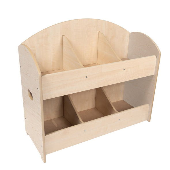 Curved Mobile Classroom Organiser Maple Curved Mobile Classroom Organiser | Kinderbox | www.ee-supplies.co.uk