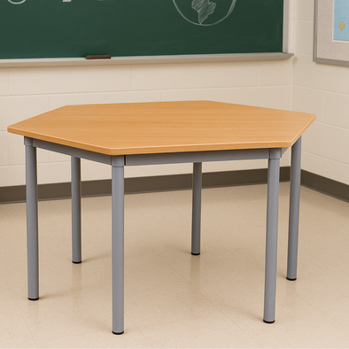 Premium Hexagon Classroom Table Premium Hexagon Classroom Table | ee-supplies.co.uk