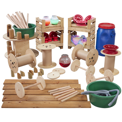 Deconstructed Role Play Set (60+ Items) Deconstructed Role Play Set (60+ Items)  | Wooden Construction | www.ee-supplies.co.uk