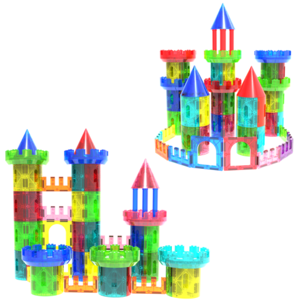 Deluxe Magnetic Building Blocks Castle 70 Pieces