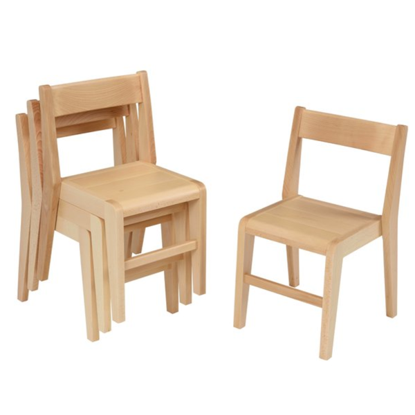 Devon Wooden Stacking Chairs x 4 - H21cm