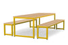 Dining Table & Bench Set - Oak Tops Dining Table & Bench Set - Grey Tops | ee-supplies.co.uk