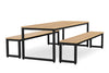 Dining Table & Bench Set - Oak Tops Dining Table & Bench Set - Grey Tops | ee-supplies.co.uk