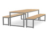 Dining Table & Bench Set - Oak Tops Dining Table & Bench Set - Grey Tops | ee-supplies.co.uk