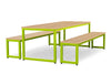 Dining Table & Bench Set - Oak Tops Dining Table & Bench Set - Grey Tops | ee-supplies.co.uk