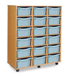 Double Tray Wooden Mobile Storage Unit x 18 Trays Double Tray Wooden Mobile Storage Unit x 18 Trays | School Tray Storage | www.ee-supplies.co.uk