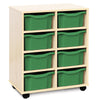 Double Tray Wooden Mobile Storage Unit x 8 Trays Double Tray Wooden Mobile Storage Unit x 8 Trays | School tray Storage | www.ee-supplies.co.uk