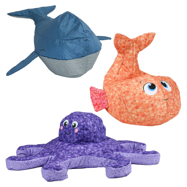 Eden Sea Life Bundle - 3 Pack Fish, Octopus, Whale