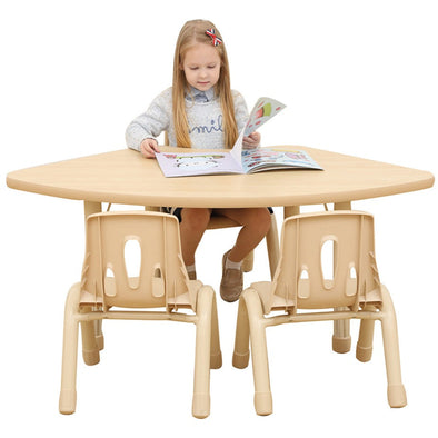 Elegant Height Adjustable Fan Table - 1270 x 680mm Elegant Height Adjustable Fan Table | School Table | www.ee-supplies.co.uk