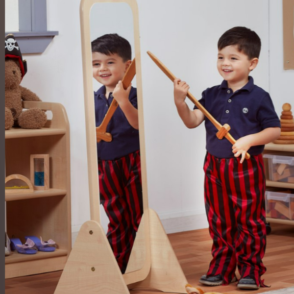 Millhouse Wooden Free Standing Safety Mirror