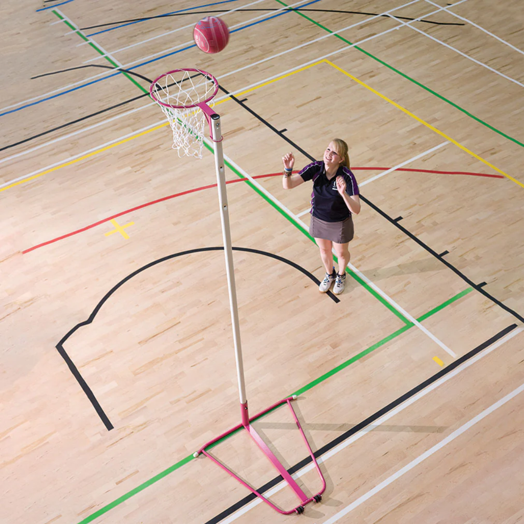 Freestanding Wheelaway Competition Netball Posts | www.ee-supplies.co ...