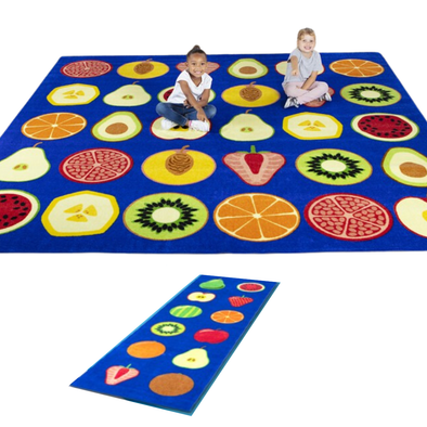 Fruit Large Square Placement Carpet + Free Runner W3000 x D3000mm Fruit Large Square Placement Carpet | Floor play Carpets & Rugs | www.ee-supplies.co.uk