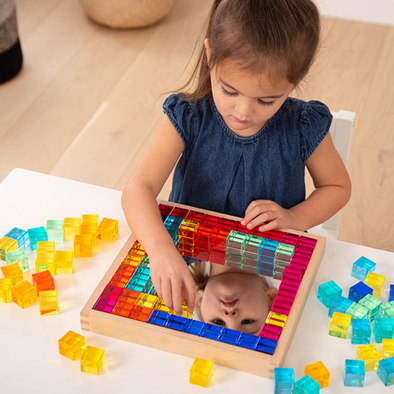 Gem Cube Mirror Tray - Pk101 Gem Cube Mirror Tray - Pk101 | Wooden Toys | www.ee-supplies.co.uk