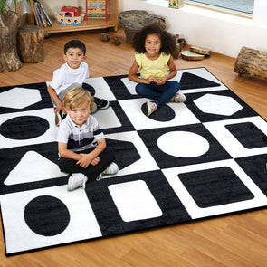 Geometric Shape Black & White Carpet Geometric Shape Black & White Carpet | www.ee-supplies.co.uk