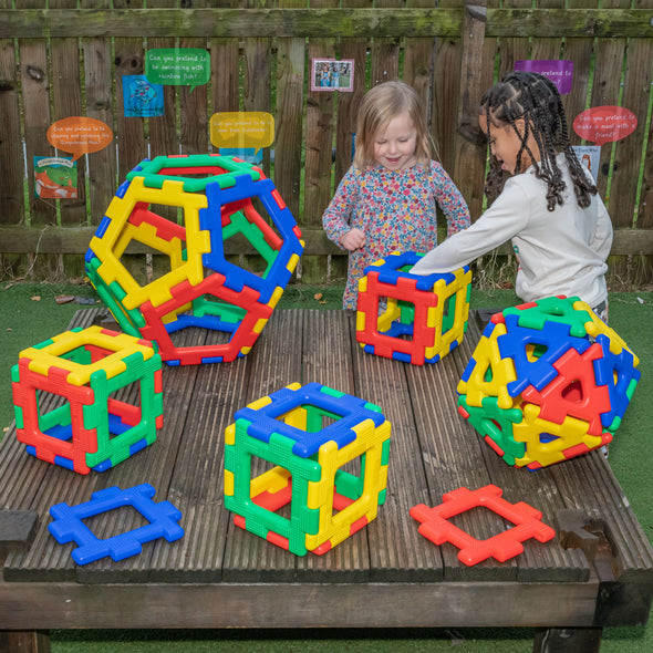 Giant Polydron Platonic Solids Set - 52 Pieces Giant Polydron Platonic Solids Set - 42 Pieces | Polydron |  www.ee-supplies.co.uk