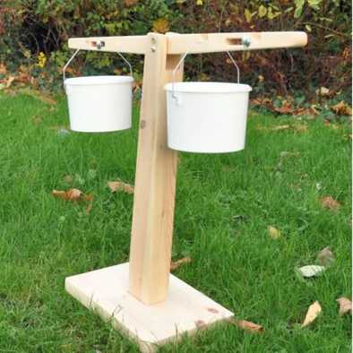 Giant Wooden Scales + Buckets Giant Wooden Scales + Buckets | Great Outdoors | www.ee-supplies.co.uk