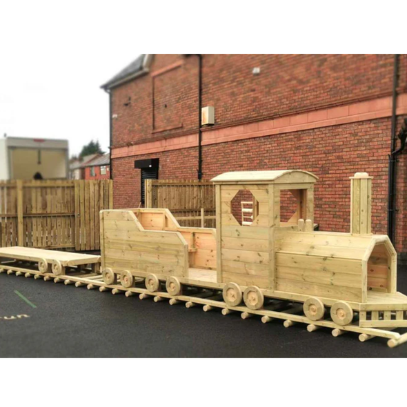 Giant Wooden Train & Carriage Set Giant Wooden Train & Carriage Set | www.ee-supplies.co.uk