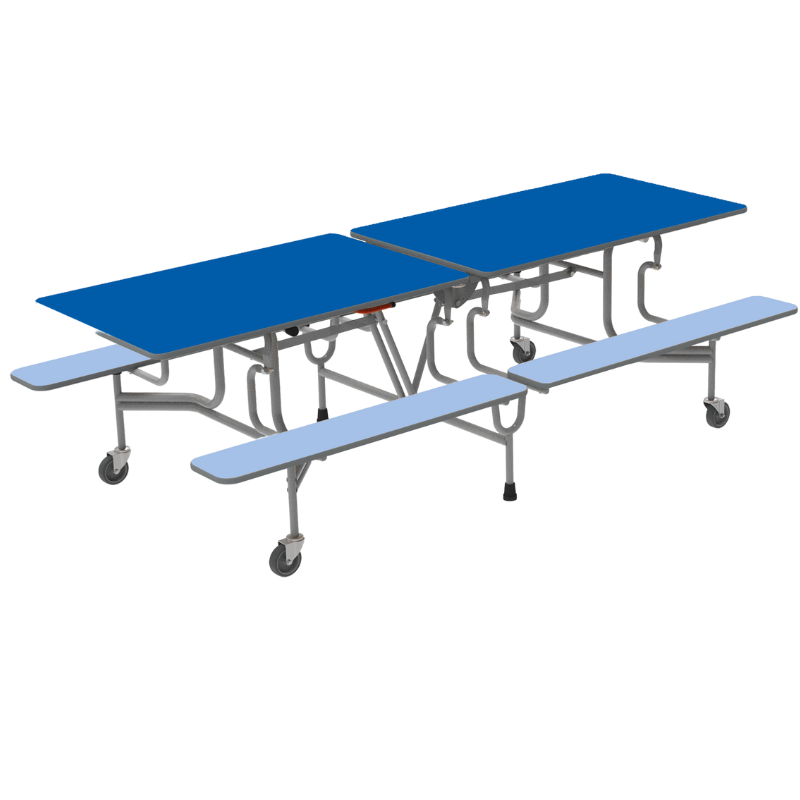 Excess Rol Table Gopak Go Roll Folding Tables With Benches - L2440 x W1300mm - 8 Seater ...