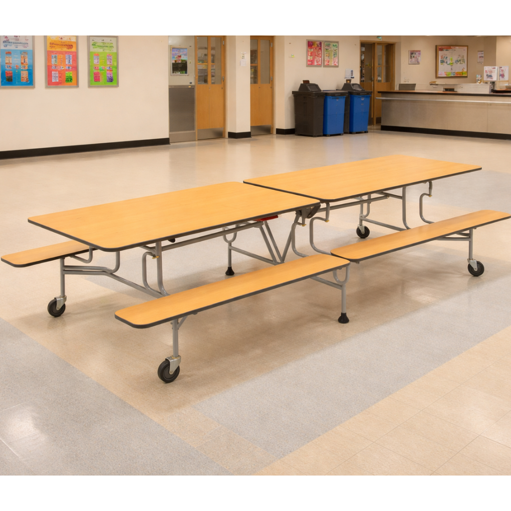 Gopak Go Roll Folding Tables With Benches - L3050 x W1300mm - 12 Seater ...