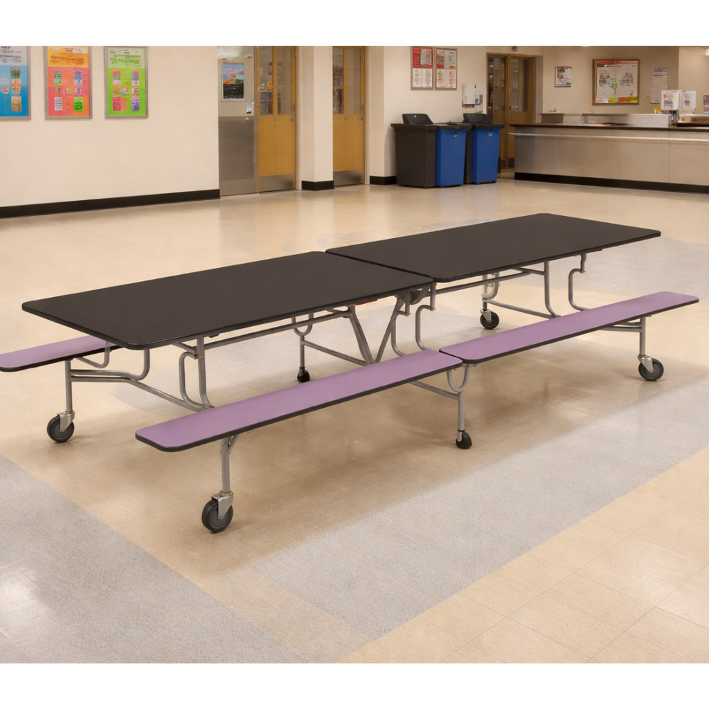 Excess Rol Table Gopak Go Roll Folding Tables With Benches - L3660 x W1300mm - 16 Seater ...
