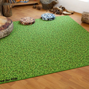 Grass & Lily Pad Double-Sided Carpet D2000 x W2000mm Grass & Lily Pad Double-Sided Carpet | Floor play Carpets & Rugs | www.ee-supplies.co.uk