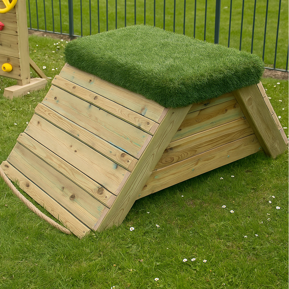 Grass Topped Wooden Apex Hill Step Grass Topped Wooden Apex Hill Step | climbing | www.ee-supplies.co.uk