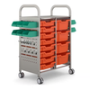 Callero® Grantnells Plus STEAM Activity Double Trolley -  4 Deep & 8 Shallow Trays Gratnells Callero Plus® STEAM Activity Double Trolleys | School Trolley Storage | www.ee-supplies.co.uk