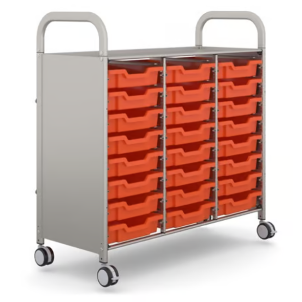 Callero® Grantnells  Plus Trolley - 24 Shallow Trays Gratnells Callero®  Plus Trolley - 24 Shallow Trays | School Trolley Storage | www.ee-supplies.co.uk